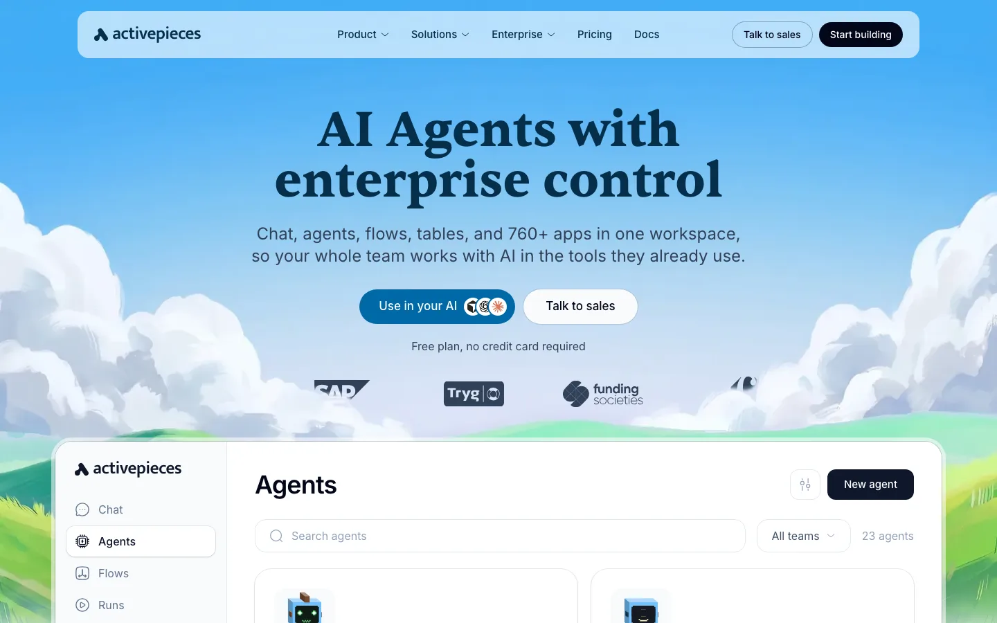activepieces.com — Hero