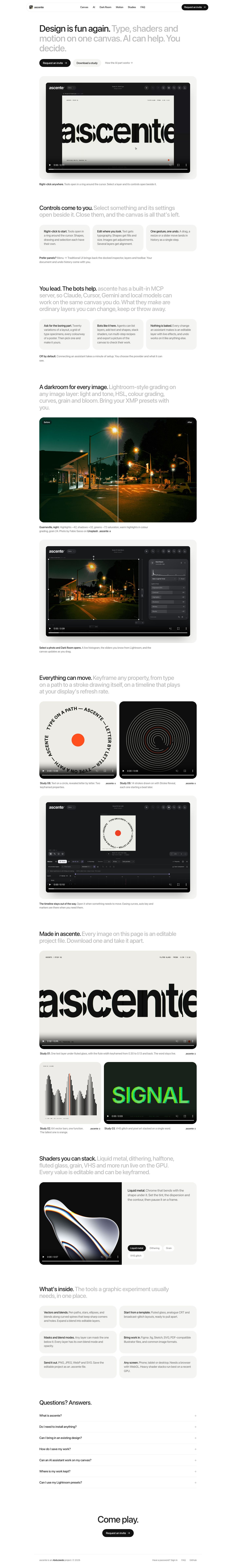 ascente.design — the captured page