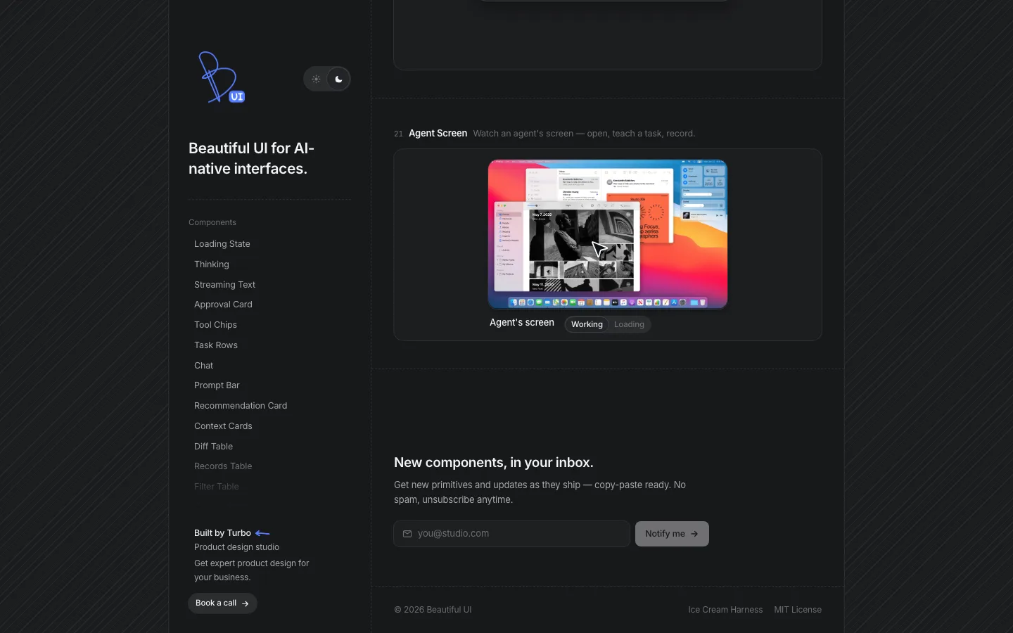 beautifului.dev — Footer