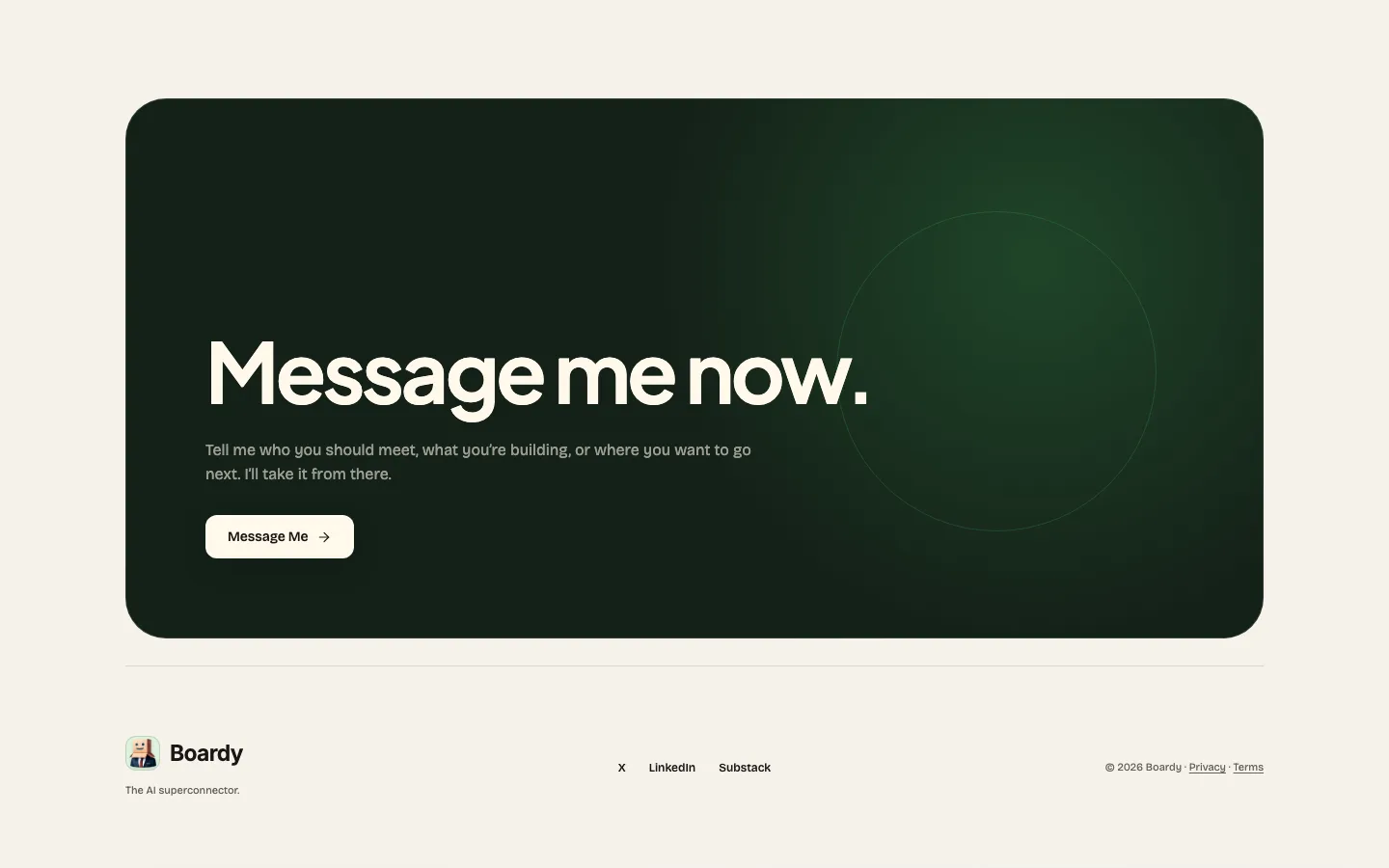 boardy.ai — Footer
