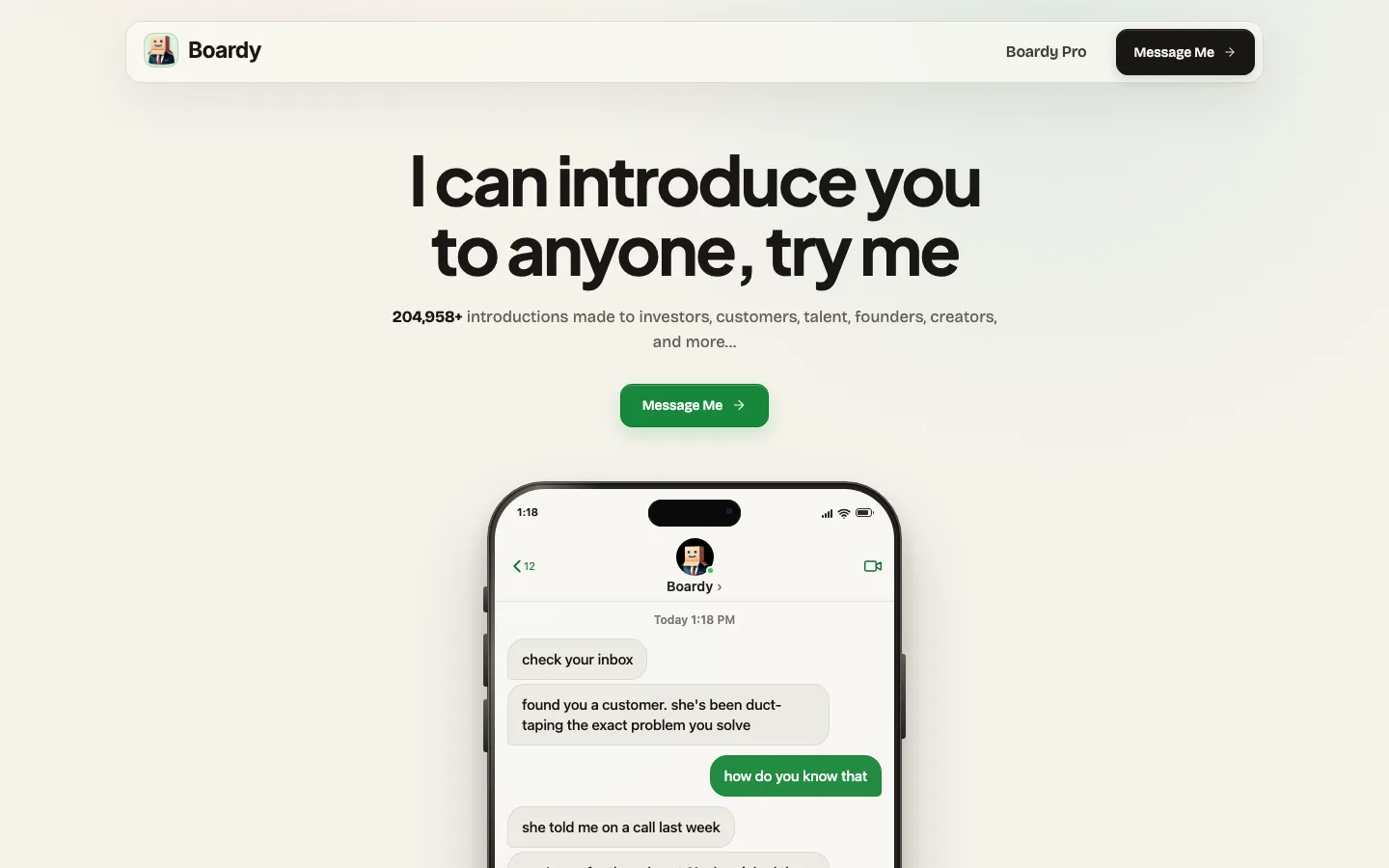 boardy.ai — Hero