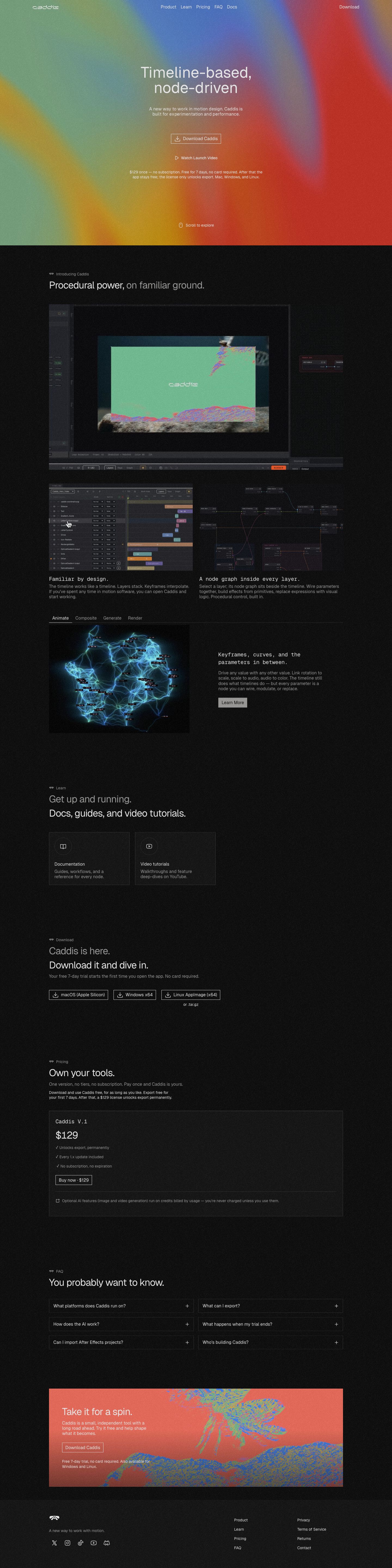 caddis.app — the captured page