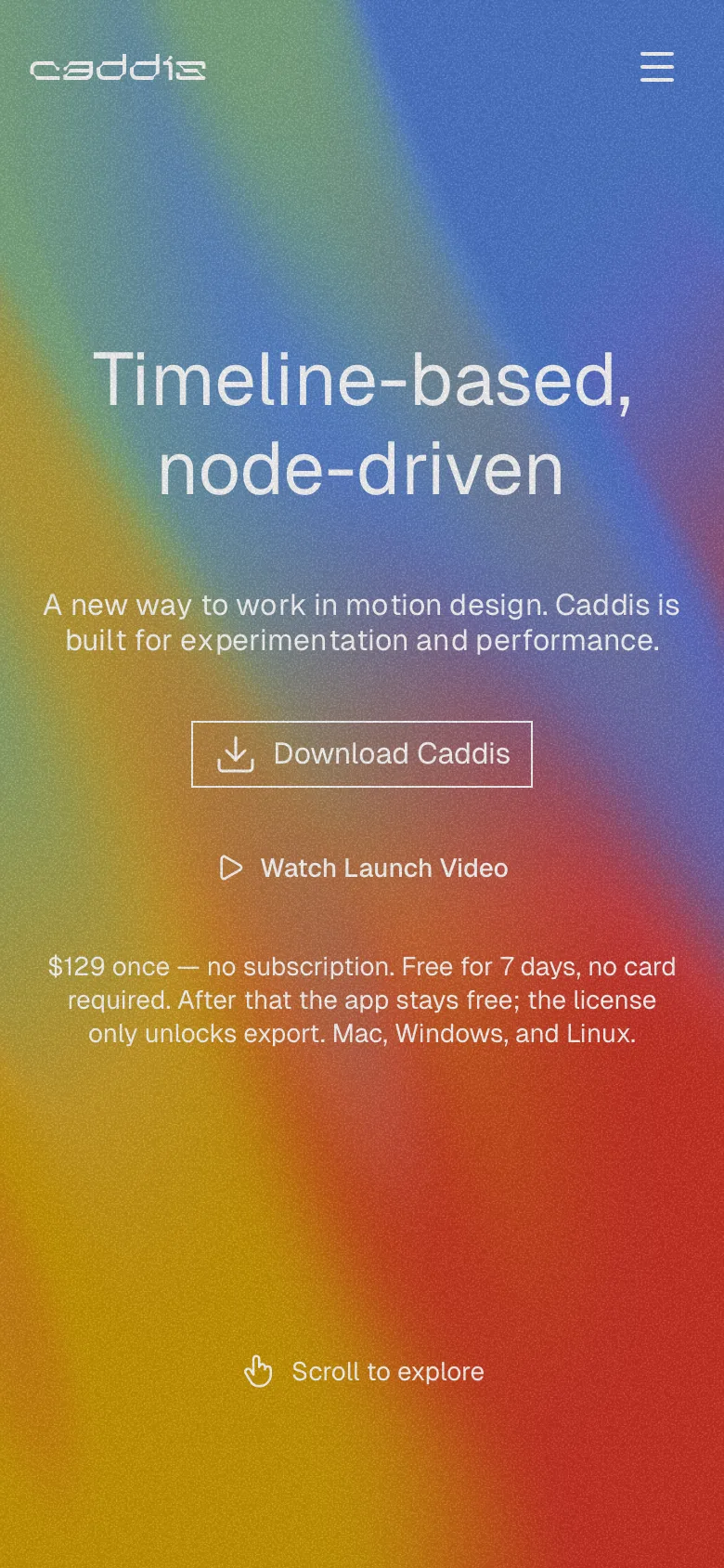 caddis.app — Mobile