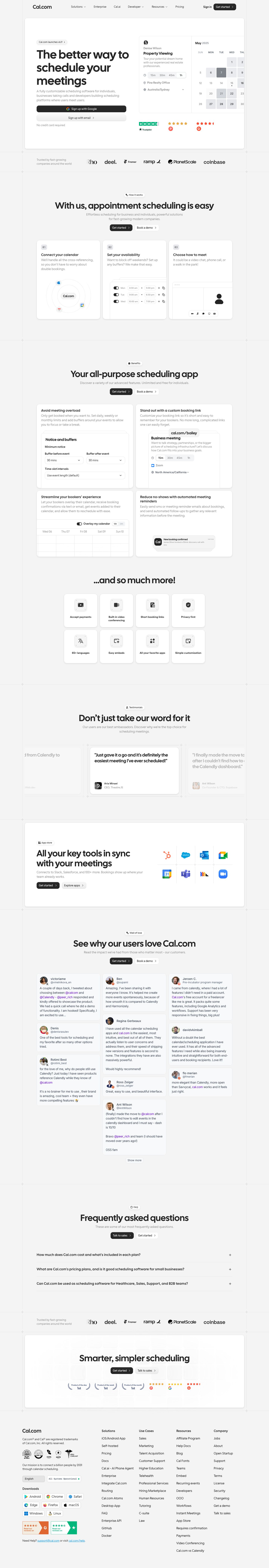cal.com — Full page