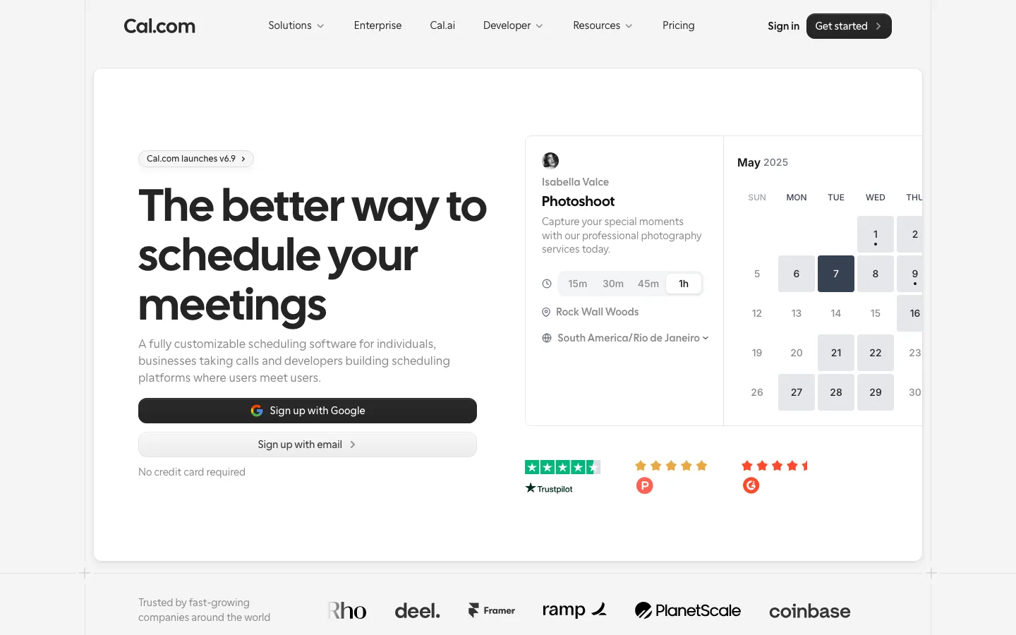 cal.com — Hero