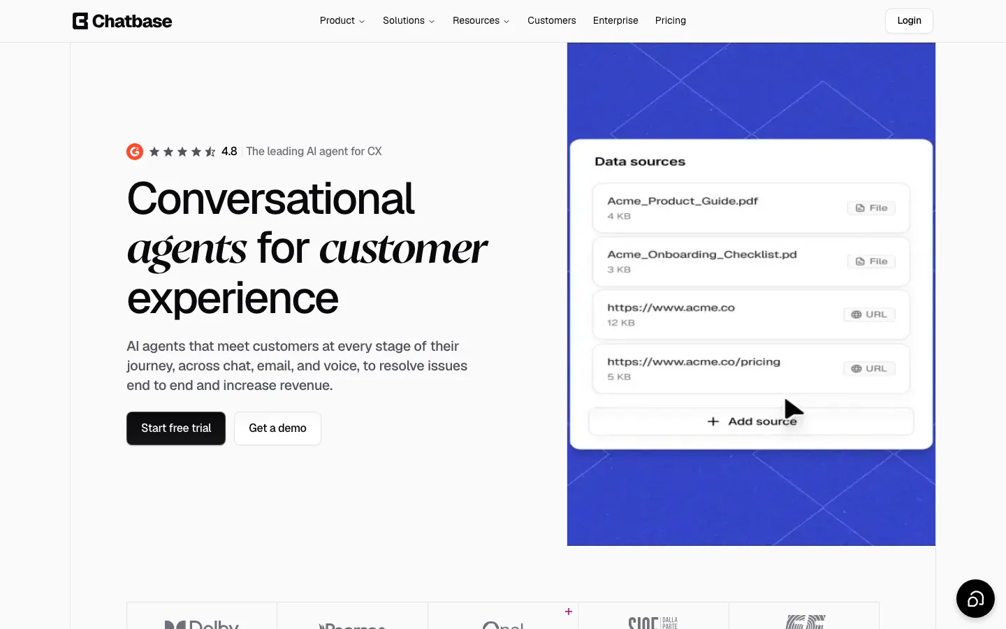 chatbase.co — Hero
