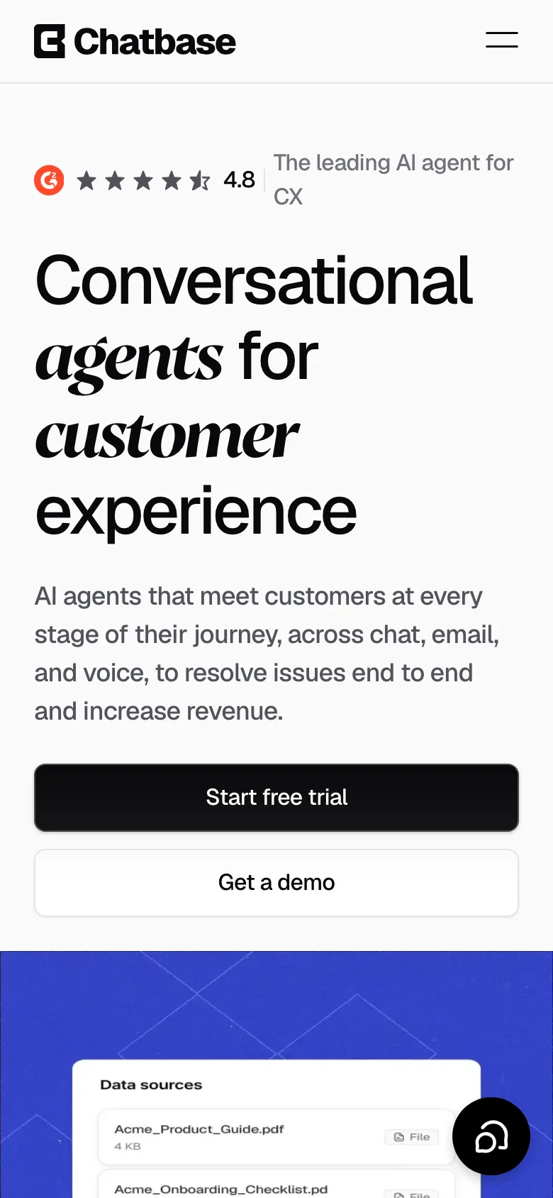 chatbase.co — Mobile