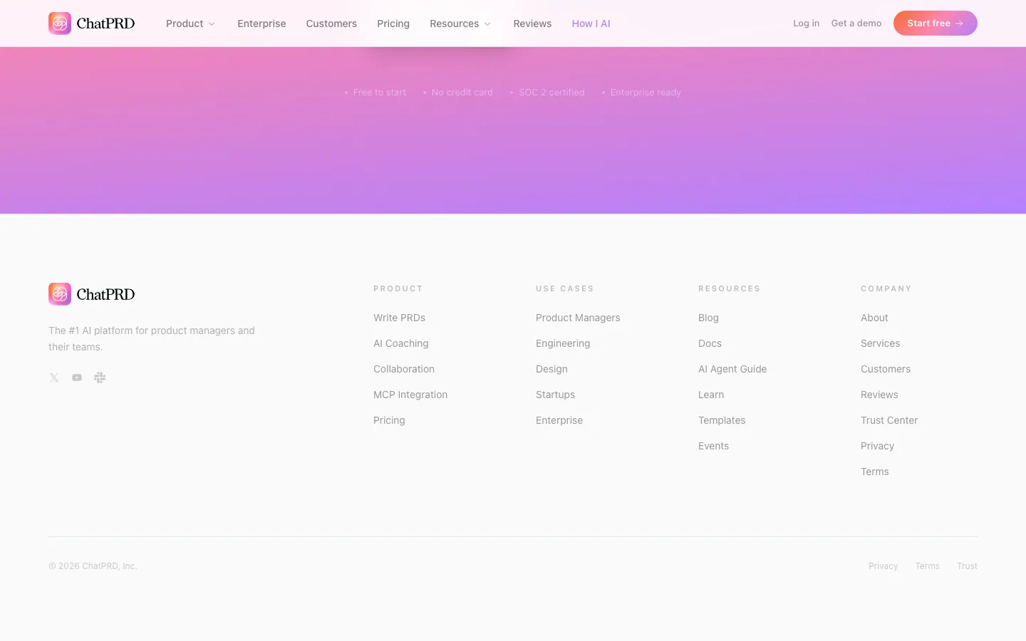 chatprd.ai — Footer