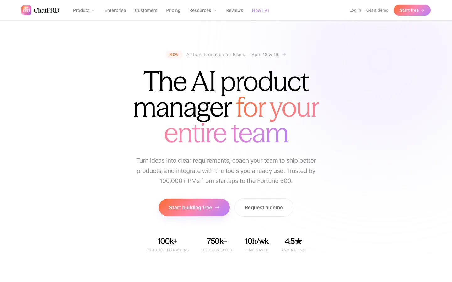 chatprd.ai — Hero