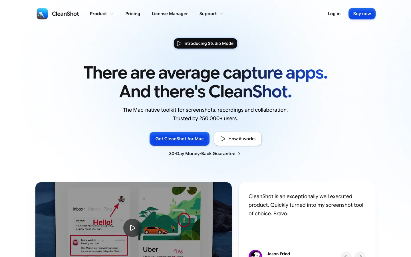 cleanshot.com — Hero
