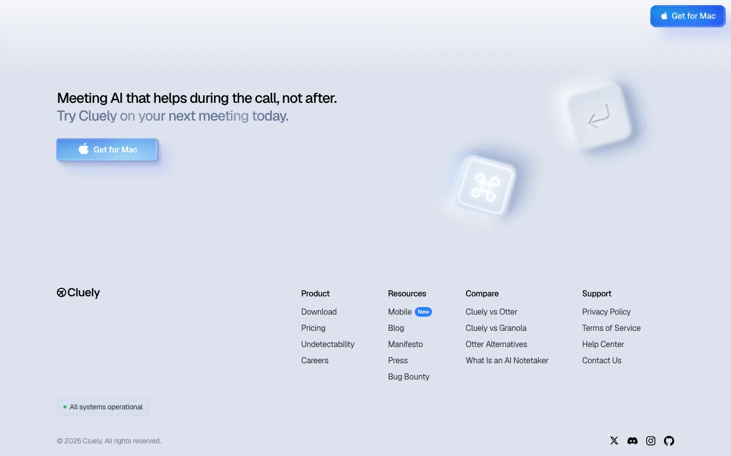 cluely.com — Footer