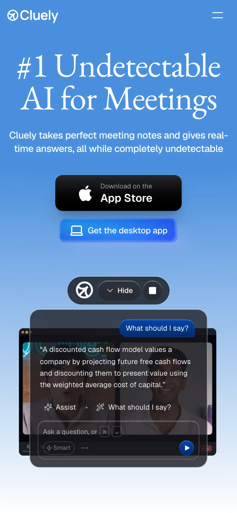 cluely.com — Mobile