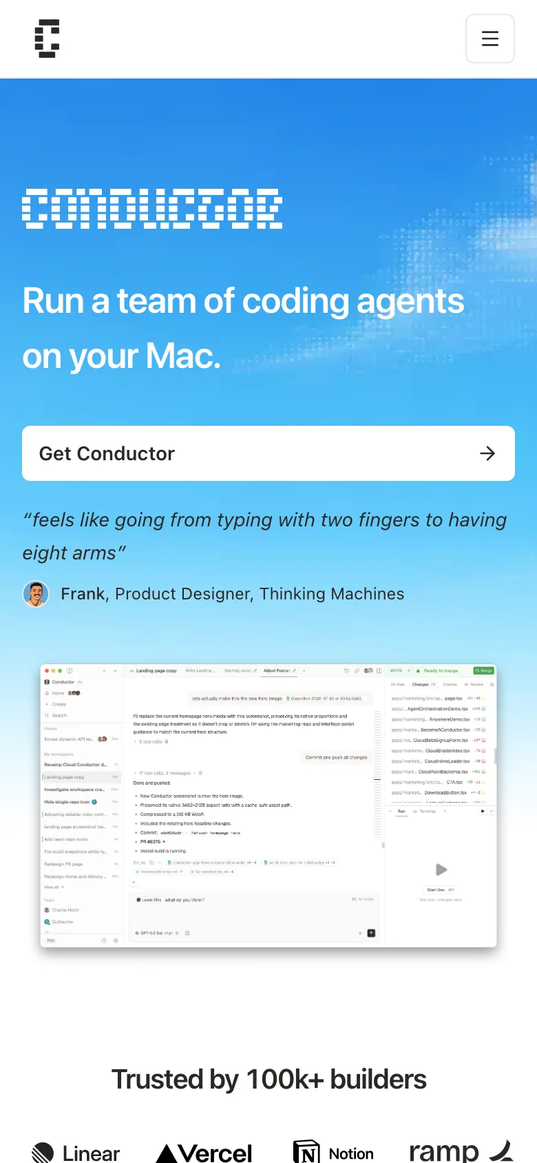 conductor.build — Mobile