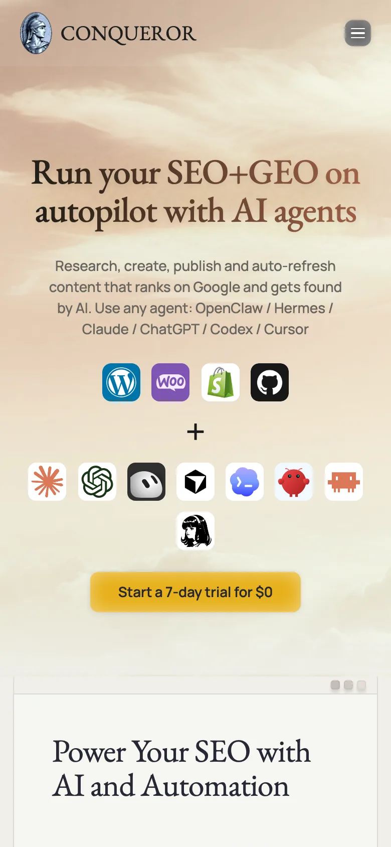 conquerorapp.com — Mobile