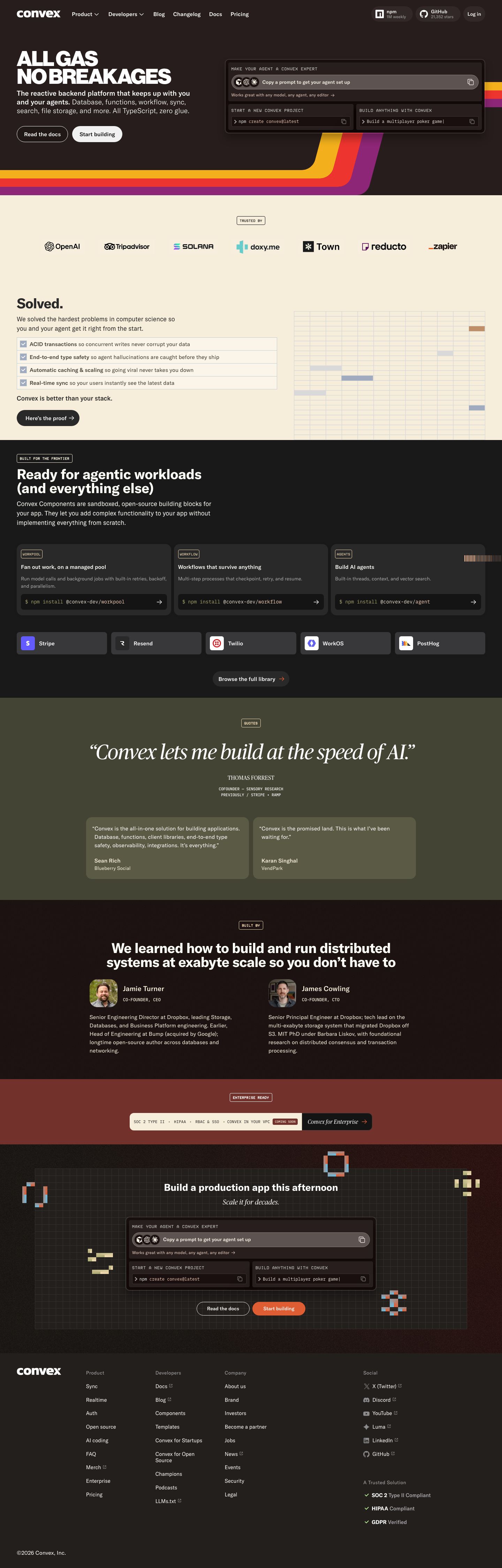 convex.dev — Full page