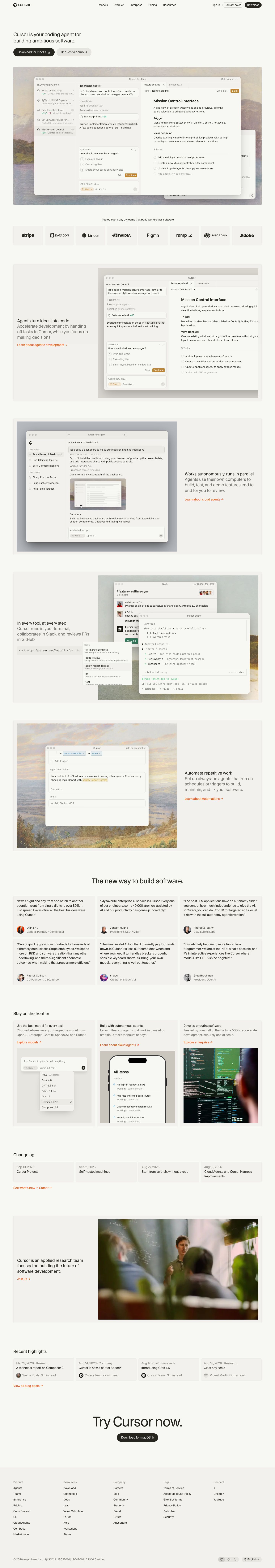 cursor.com — the captured page
