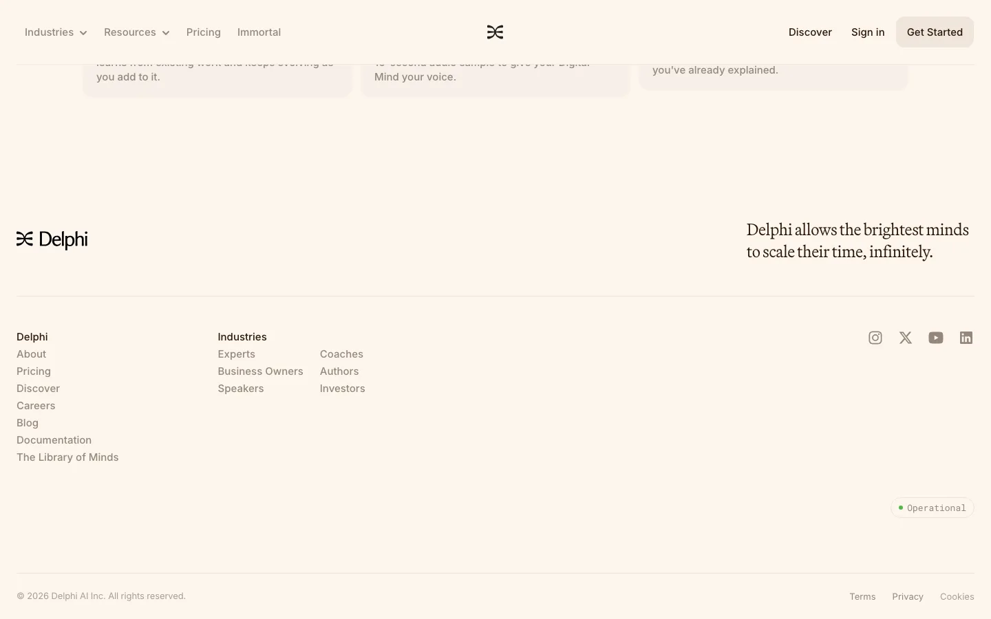 delphi.ai — Footer