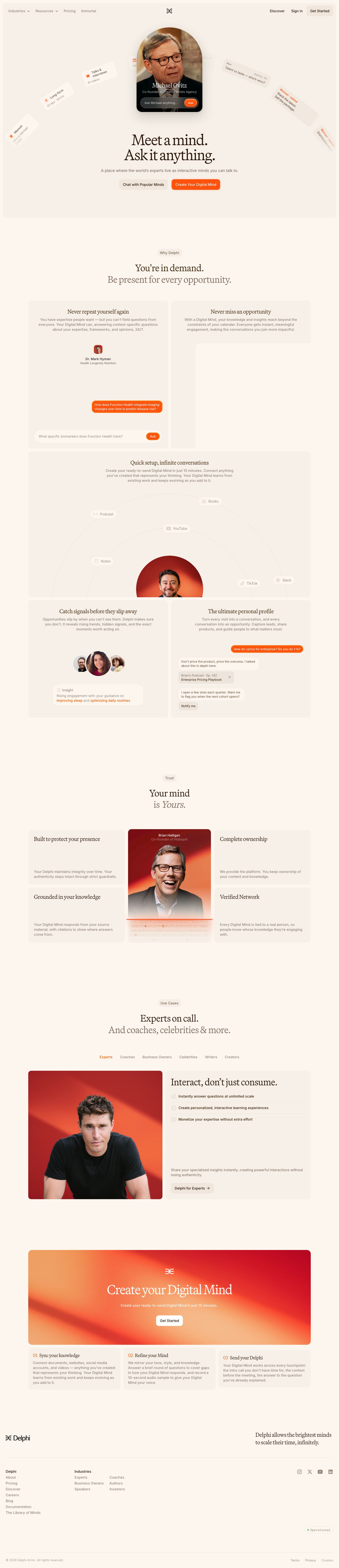 delphi.ai — the captured page