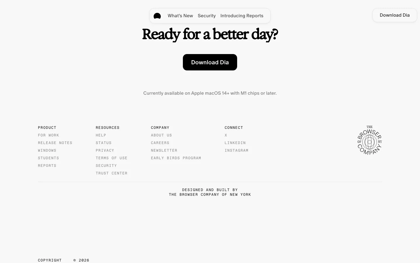 diabrowser.com — Footer