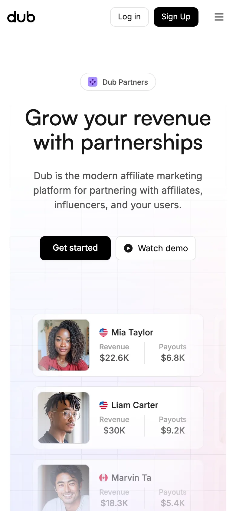 dub.co/partners — Mobile