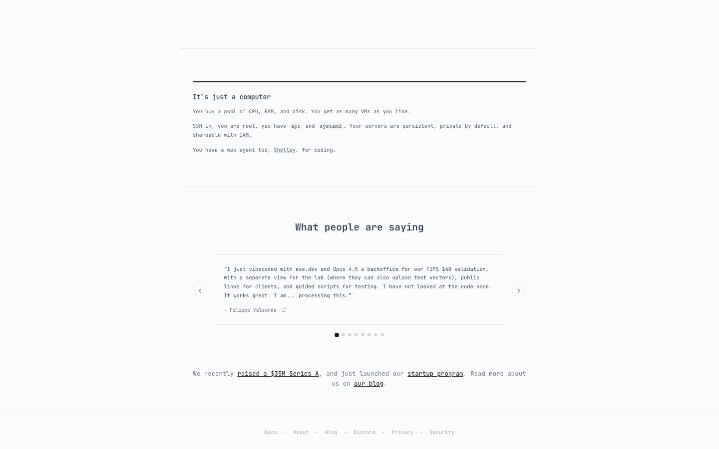 exe.dev — Footer