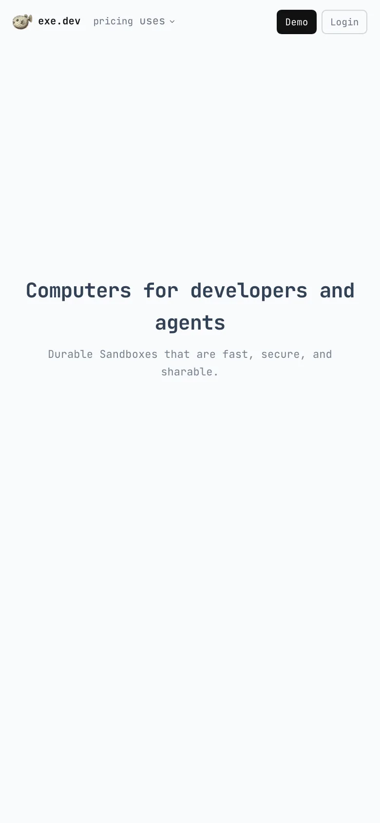 exe.dev — Mobile