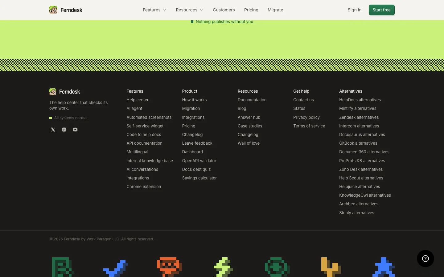 ferndesk.com — Footer
