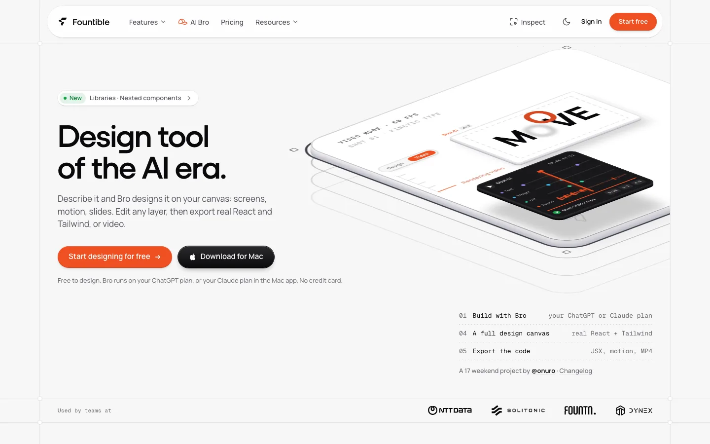fountible.com — Hero