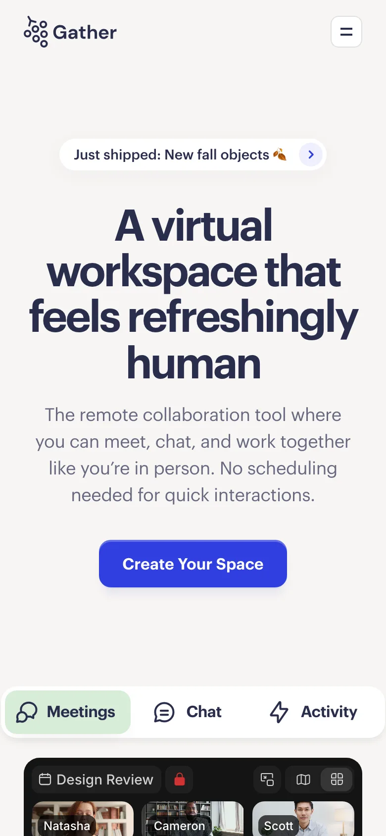 gather.town — Mobile