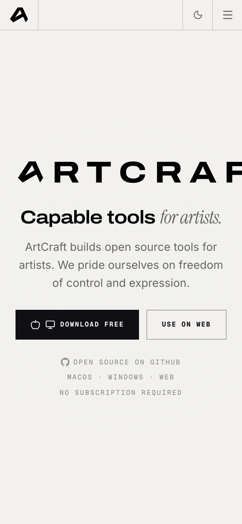 getartcraft.com — Mobile