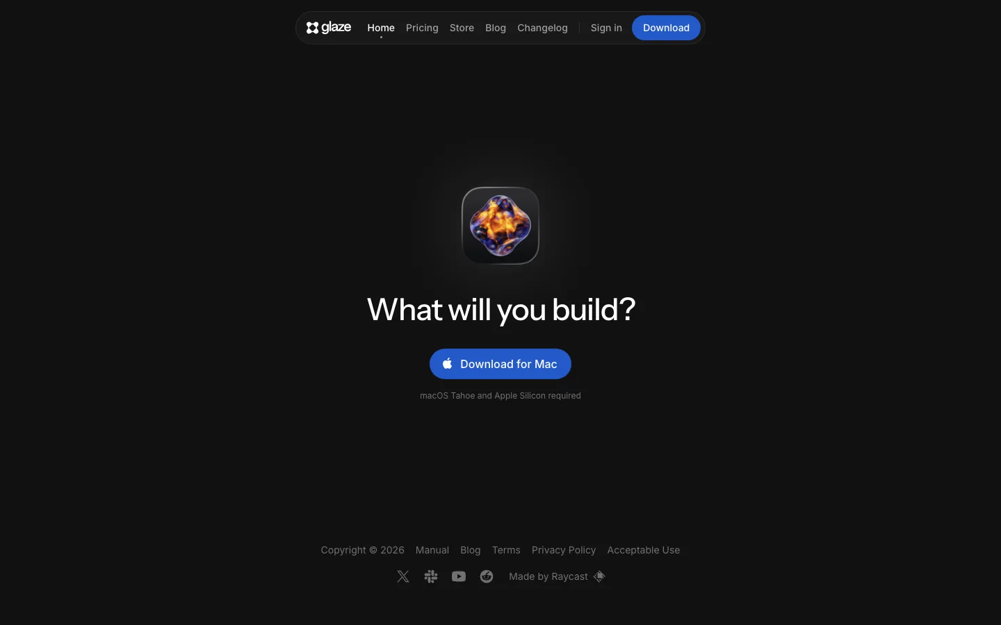 glaze.app — Footer
