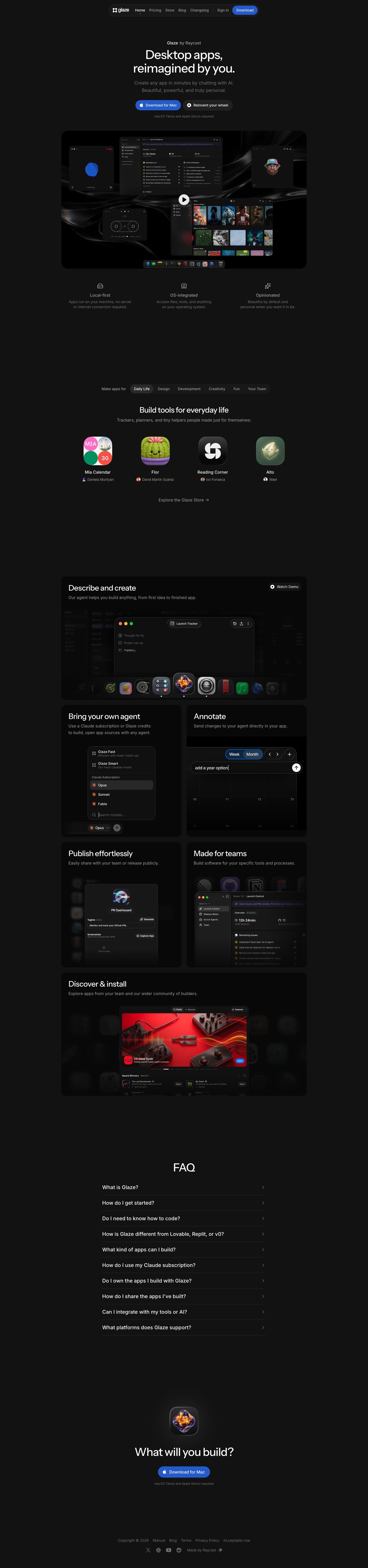 glaze.app — the captured page