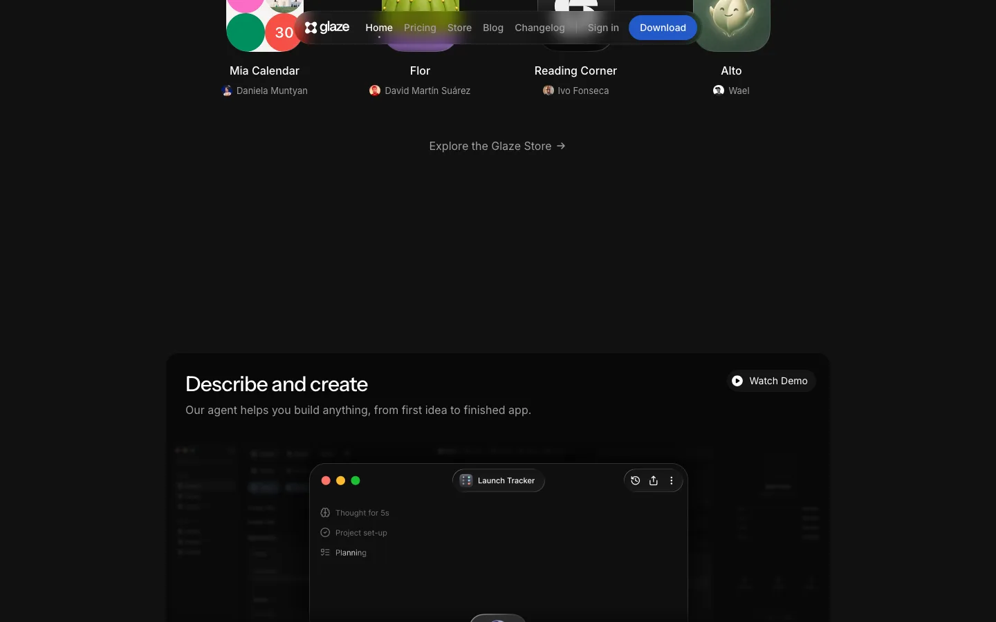 glaze.app — Section 1