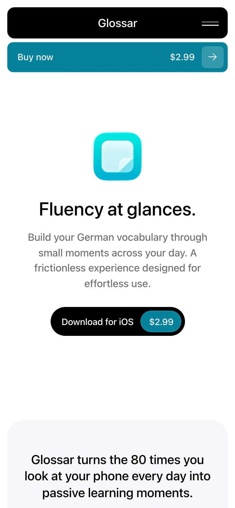 glossar.app — Mobile