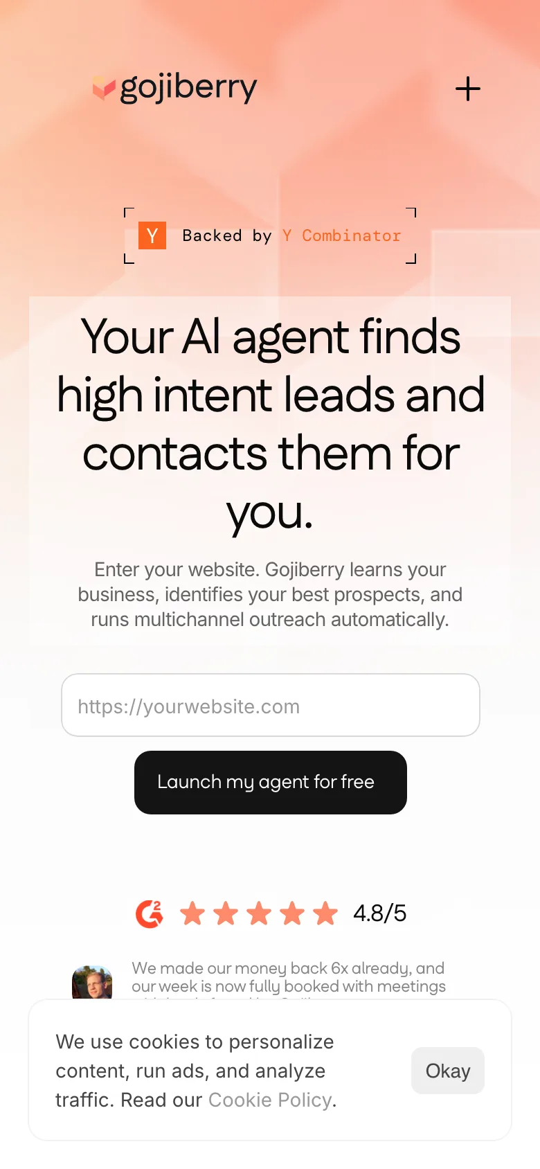 gojiberry.ai — Mobile