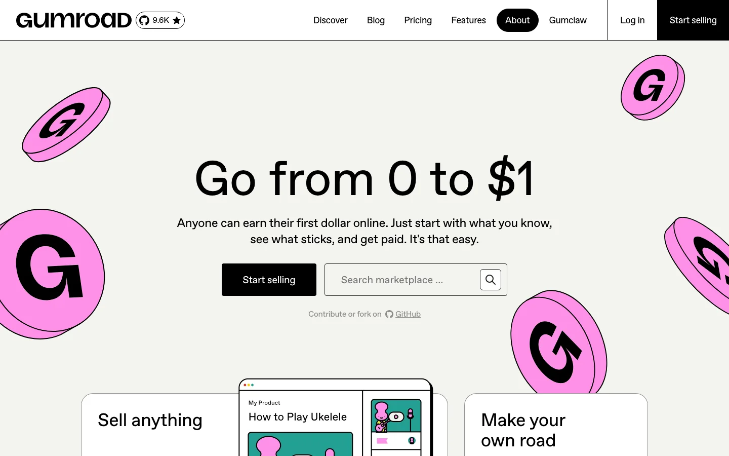 gumroad.com — Hero