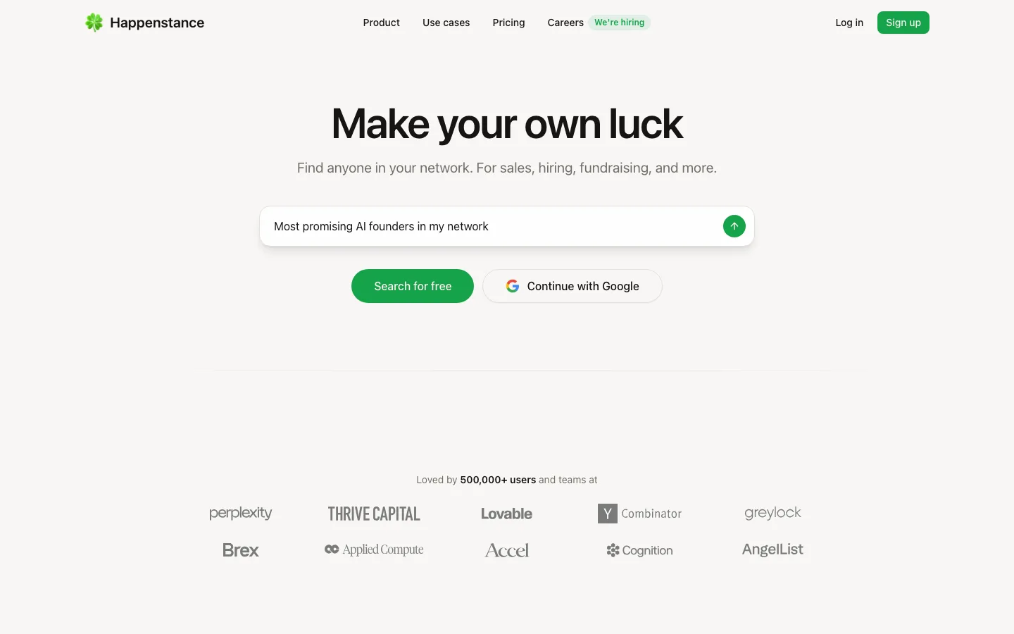 happenstance.ai — Hero
