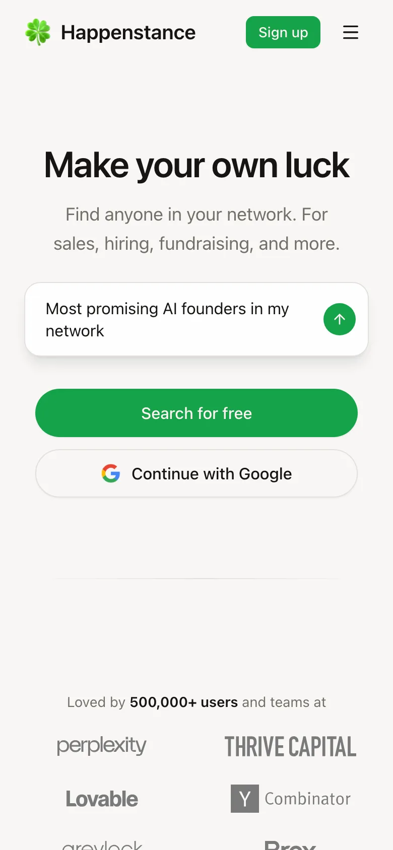 happenstance.ai — Mobile