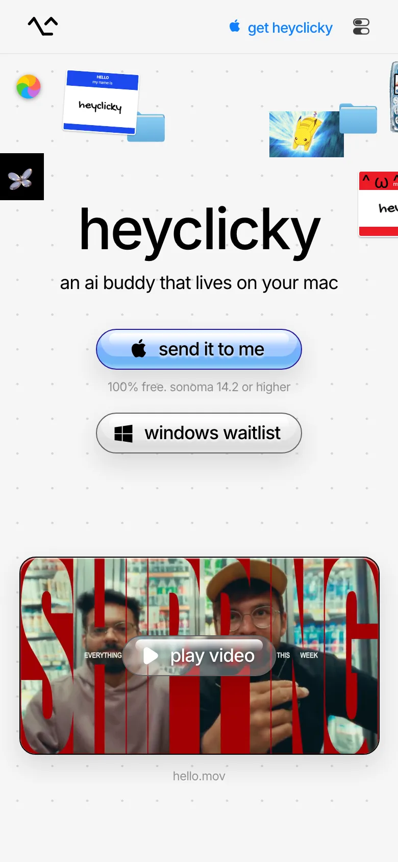 heyclicky.com — Mobile