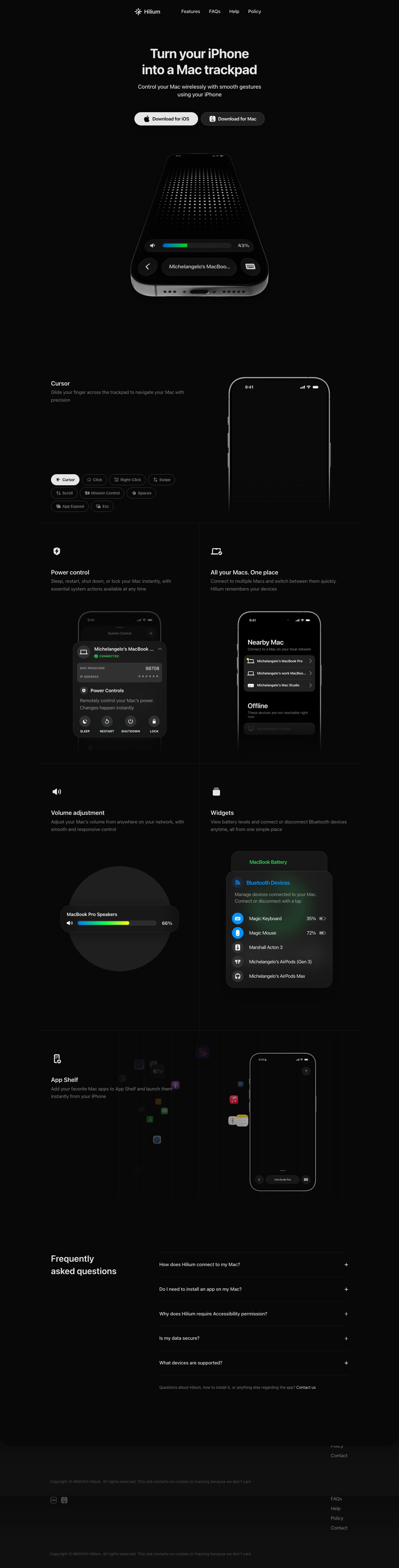 hilium.app — the captured page