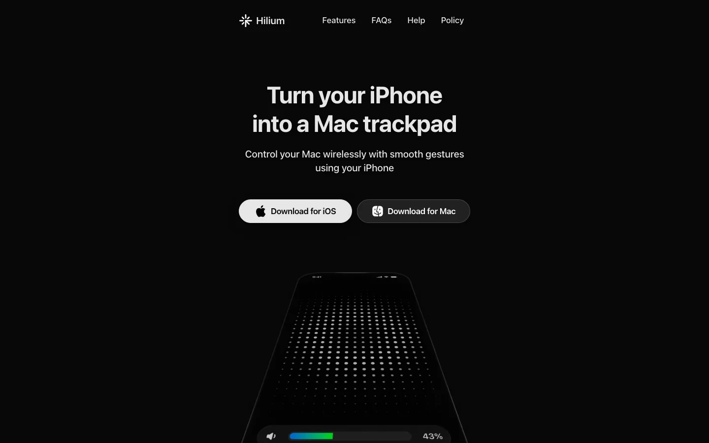 hilium.app — Hero