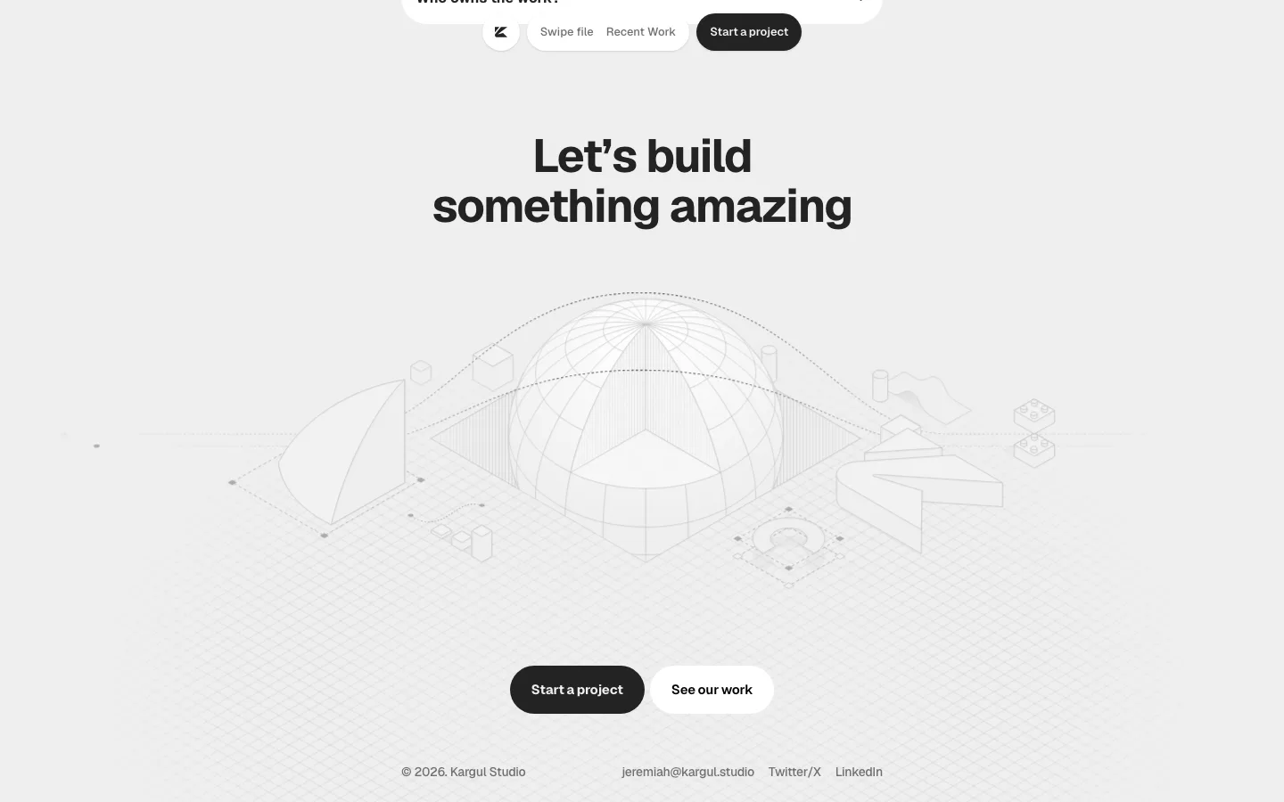 kargul.studio — Footer
