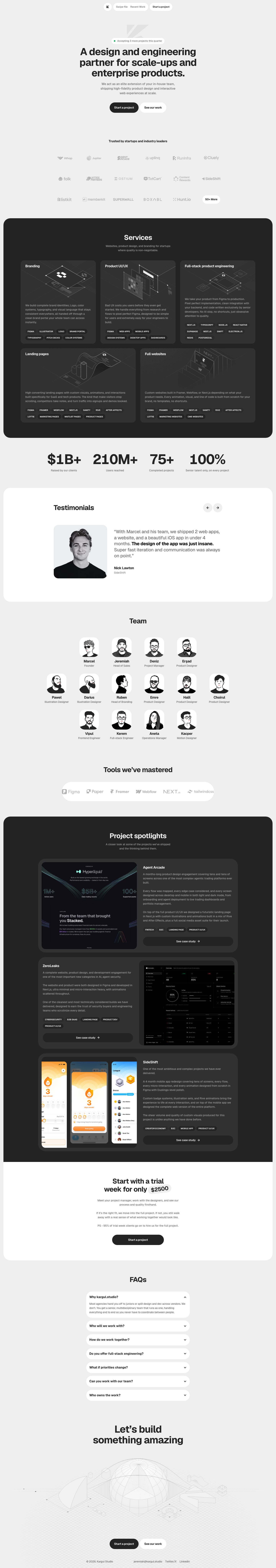 kargul.studio — Full page