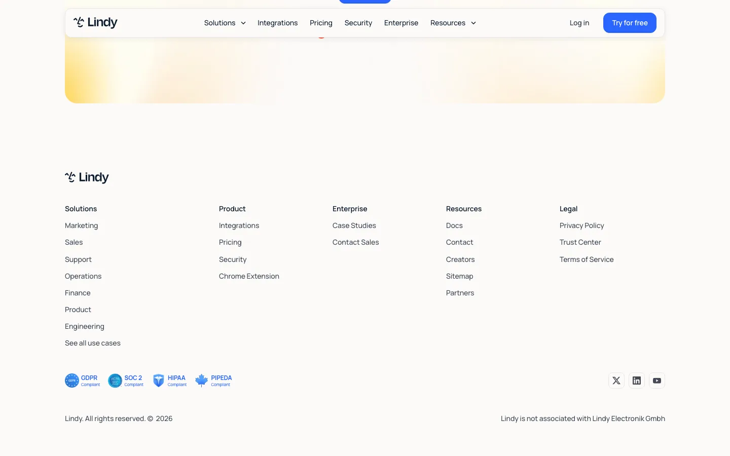 lindy.ai — Footer