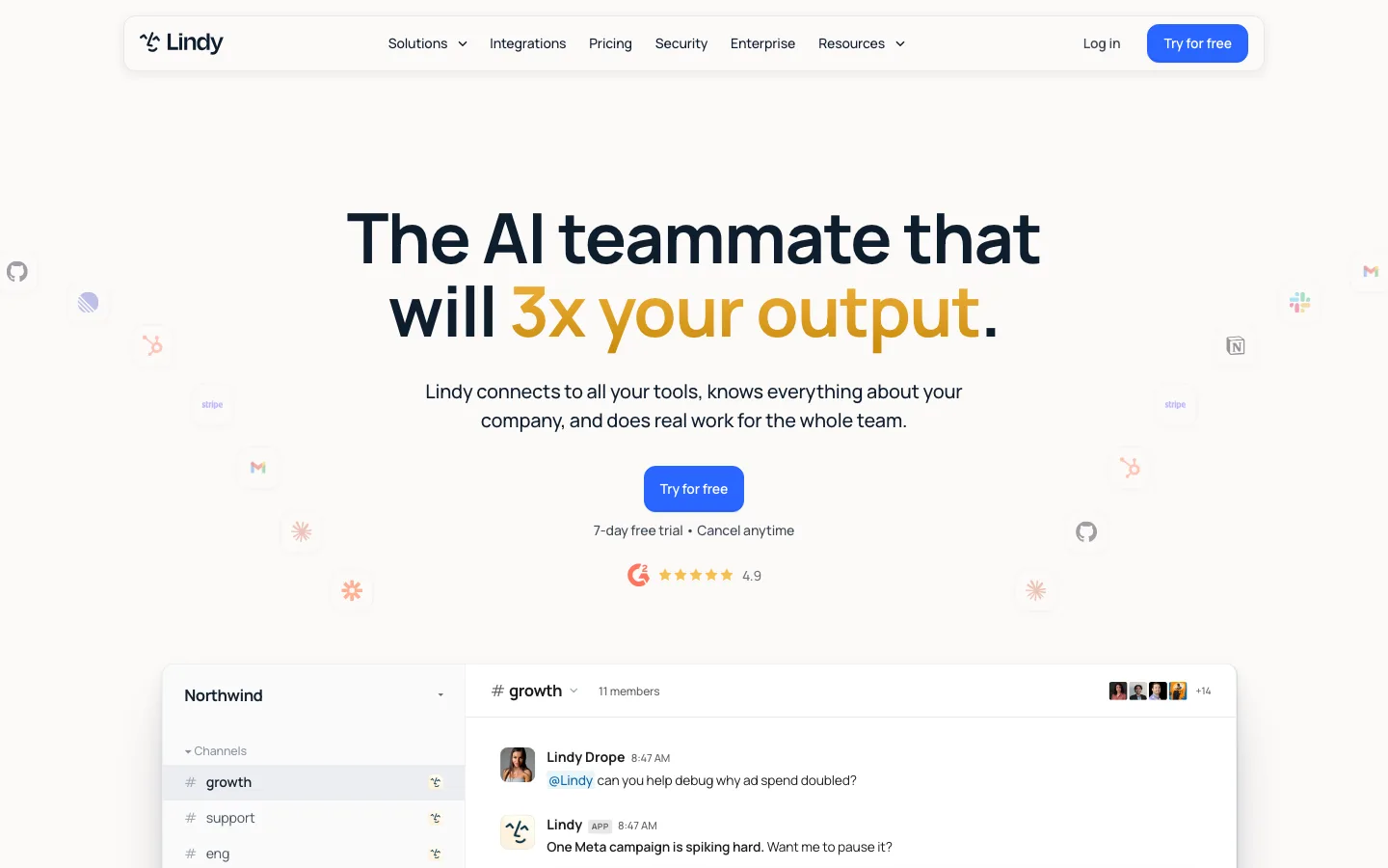 lindy.ai — Hero