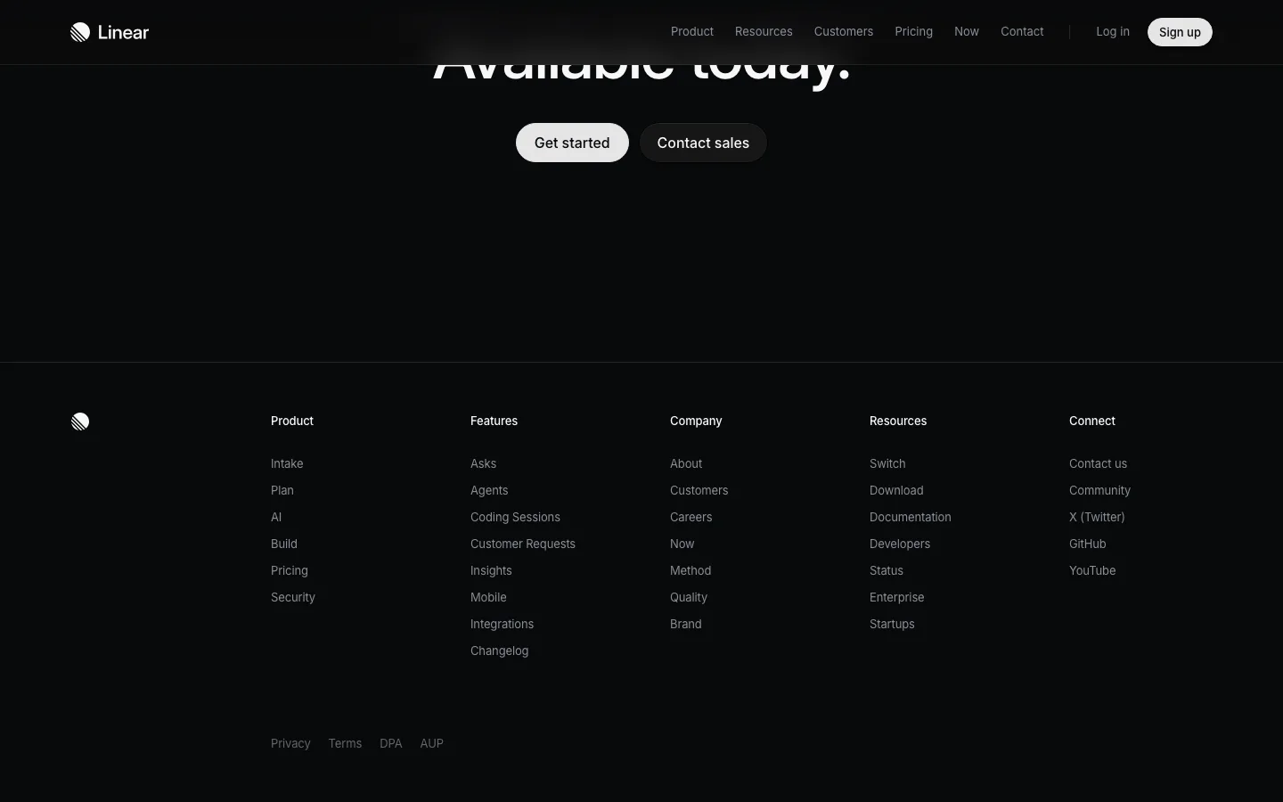 linear.app — Footer