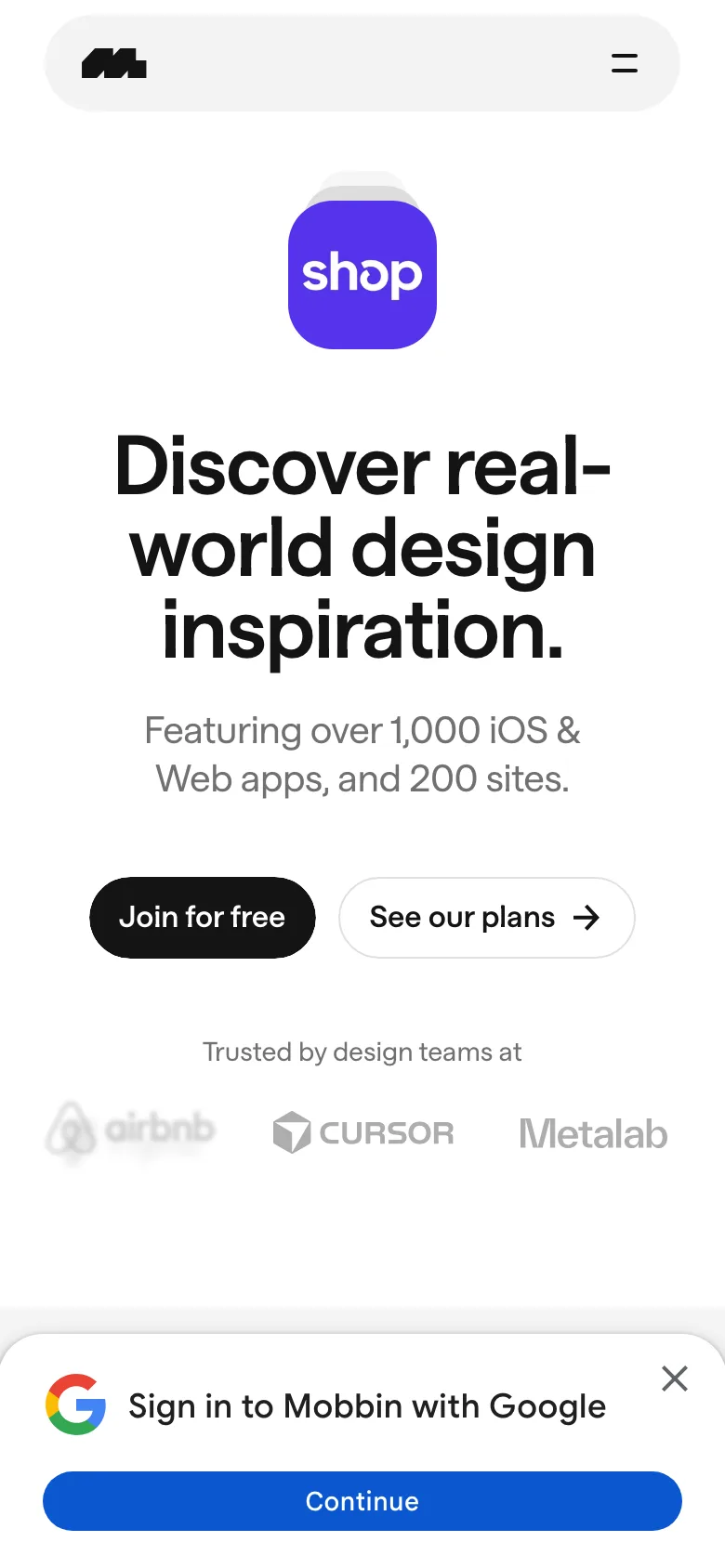 mobbin.com — Mobile