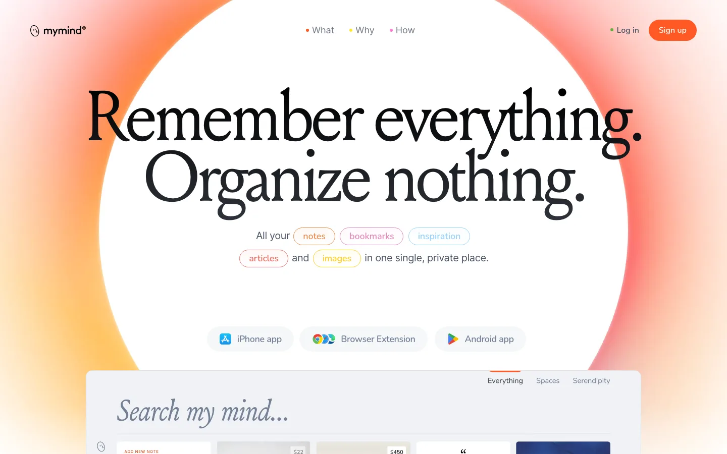 mymind.com — Hero