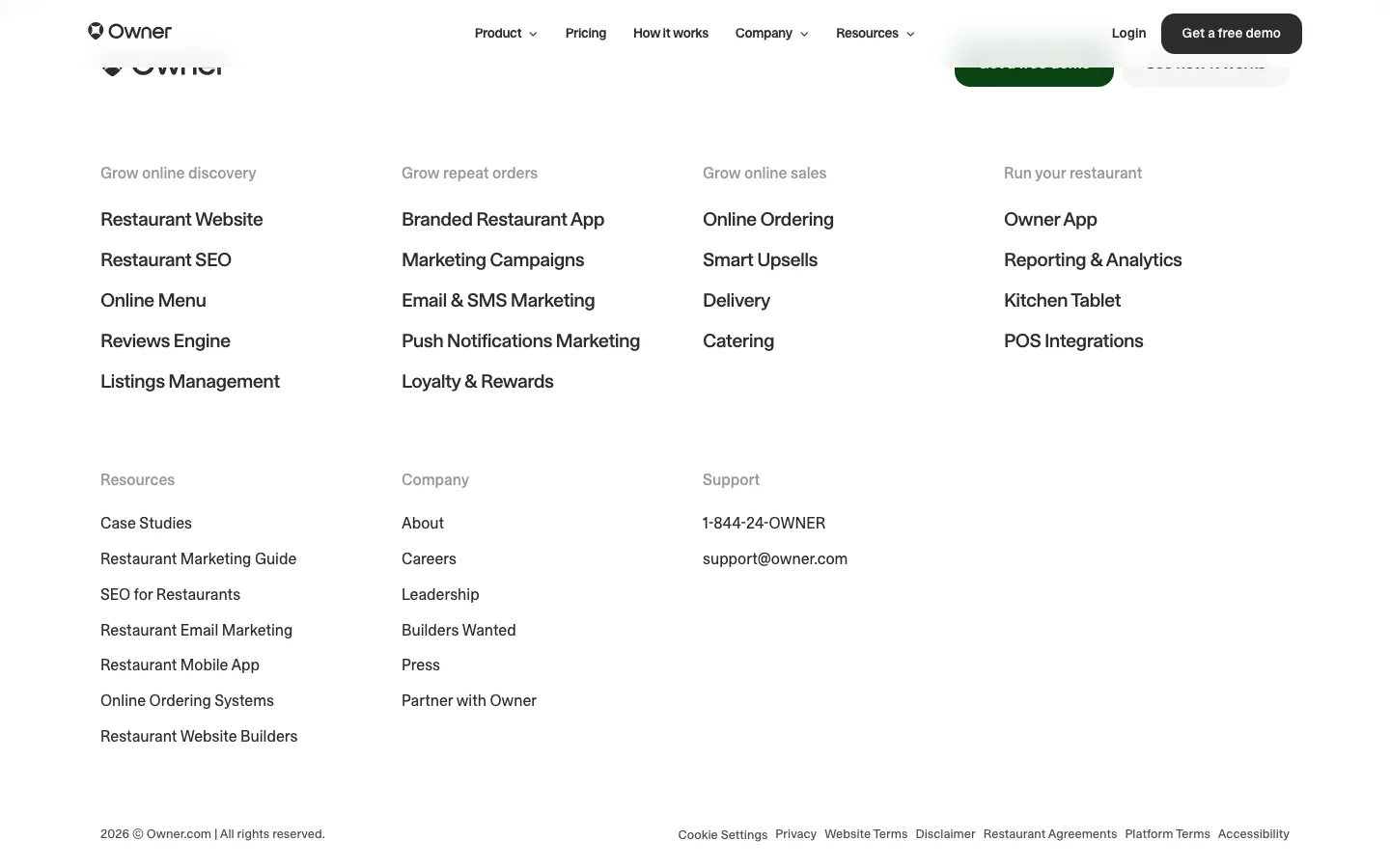 owner.com — Footer