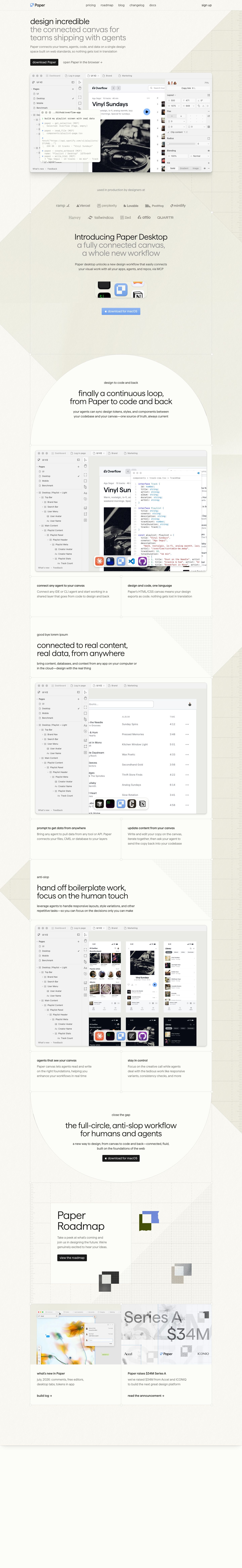 paper.design — the captured page